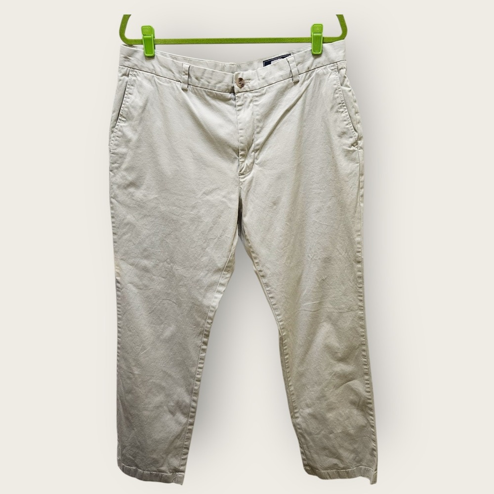 Vineyard‎ Vines Breaker Pants Mens 38x32 Khaki Beige Cotton Blend Casual